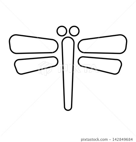 Dragonfly icon, insect, autumn, nature, creature, simple, vector illustration Dragonfly icon, insect, autumn, nature, creature, simple, vector illustration 142849684