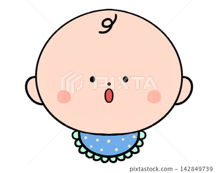 Illustration of a surprised baby Illustration of a surprised baby 142849739