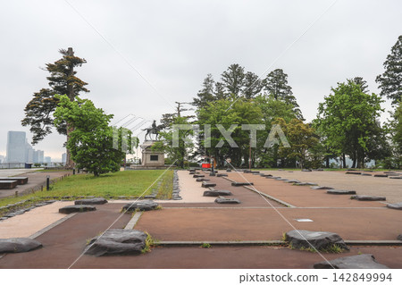 Japan April 29 2026 Sendai Castle Honmaru Great Hall ruins Japan April 29 2026 Sendai Castle Honmaru Great Hall ruins 142849994
