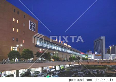 Japan April 29 2026 Sendai Station night skyline with cityscape Japan April 29 2026 Sendai Station night skyline with cityscape 142850013