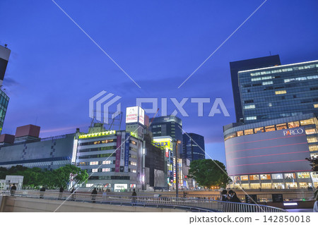 Japan April 29 2026 Sendai downtown skyline with illuminated buildings Japan April 29 2026 Sendai downtown skyline with illuminated buildings 142850018