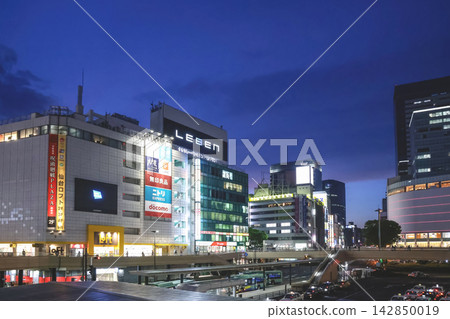 Japan April 29 2026 Sendai downtown skyline with illuminated buildings Japan April 29 2026 Sendai downtown skyline with illuminated buildings 142850019