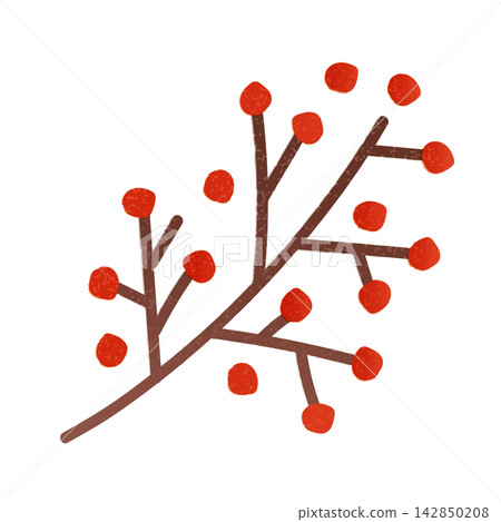 紅色水果的插圖 142850208