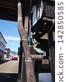 Snow accumulation sign at Makinodori, Shiozawa-juku, Mikuni Kaido Road 142850585