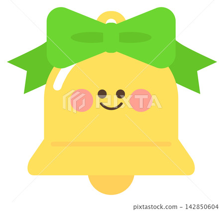 Christmas bell with ribbon (green ribbon) 142850604