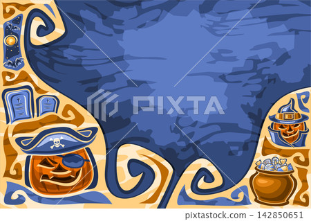 Vector greeting card for Halloween Vector greeting card for Halloween 142850651