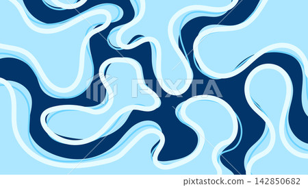 Abstract blue vector background with flowing liquid shapes and dark navy backdrop, modern digital design template banner and wallpaper graphics Abstract blue vector background with flowing liquid shapes and dark navy backdrop, modern digital design template banner and wallpaper graphics 142850682