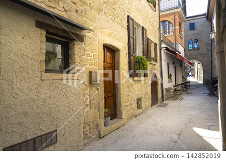 A narrow street in the center of San Marino A narrow street in the center of San Marino 142852019