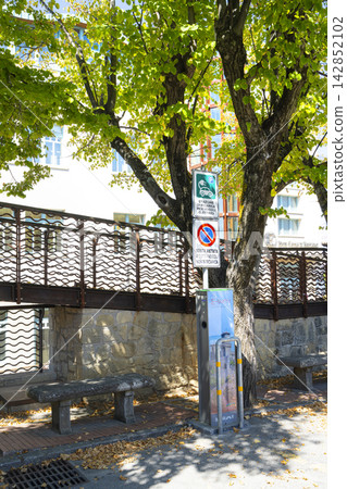 An electric vehicle charging station in San Marino An electric vehicle charging station in San Marino 142852102