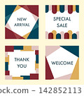 Geometric design card frame set 142852113