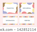 Pastel-colored message frame set 142852114