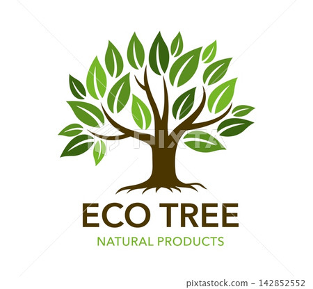 Park garden and forest tree plant icon, environment symbol. Environmental emblem of sustainability, growth and environmental care. Green tree label for eco business, organic store and conservation Park garden and forest tree plant icon, environment symbol. Environmental emblem of sustainability, growth and environmental care. Green tree label for eco business, organic store and conservation 142852552