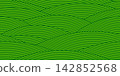 Agriculture arable wavy farm field seamless pattern of green arable farmland background. Wavy farm pattern of plantation bg with green wave lines of grass or rice field hills and grassland plants 142852568