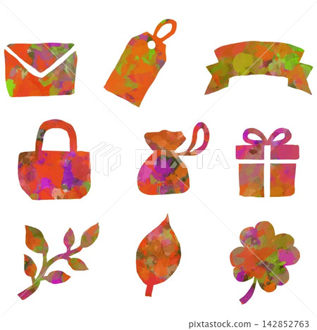 Hand-painted gift and wrapping motif set of 9 Hand-painted gift and wrapping motif set of 9 142852763
