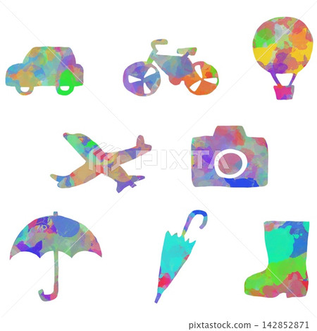Hand-painted travel and outing item set (8 pieces) Hand-painted travel and outing item set (8 pieces) 142852871