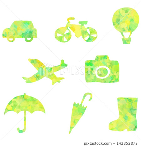 Hand-painted travel and outing item set (8 pieces) Hand-painted travel and outing item set (8 pieces) 142852872