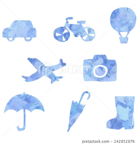 Hand-painted travel and outing item set (8 pieces) Hand-painted travel and outing item set (8 pieces) 142852876
