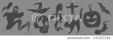 Spooky Halloween shadow overlays Spooky Halloween shadow overlays 142853148