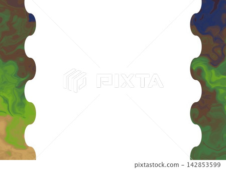 Left and right wave marble frame background Left and right wave marble frame background 142853599