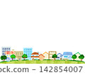 Calm cityscape landscape illustration 142854007