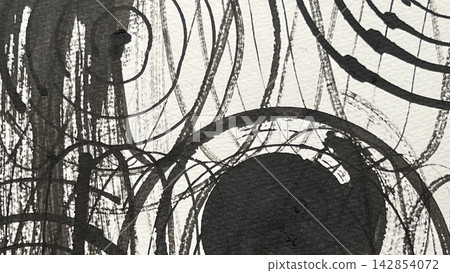 Background materials that evoke the texture of Japanese paper, drawings made with ink, brushstrokes and smudges, banner-sized background illustrations. Background materials that evoke the texture of Japanese paper, drawings made with ink, brushstrokes and smudges, banner-sized background illustrations. 142854072