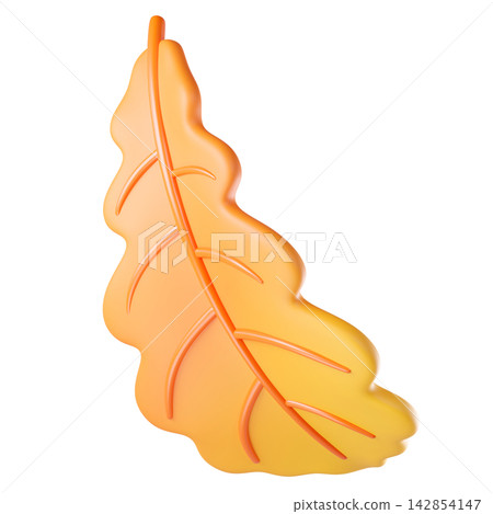 Sunny oak leaf in gradient orange. For autumn, Halloween, and decorative banners. Sunny oak leaf in gradient orange. For autumn, Halloween, and decorative banners. 142854147