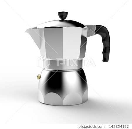 Espresso Pot 3D Render on white background Espresso Pot 3D Render on white background 142854152