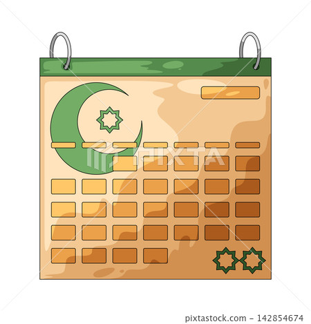 Illustration of Islamic Calendar 142854674