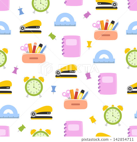 seamless back to school supplies pattern seamless back to school supplies pattern 142854711