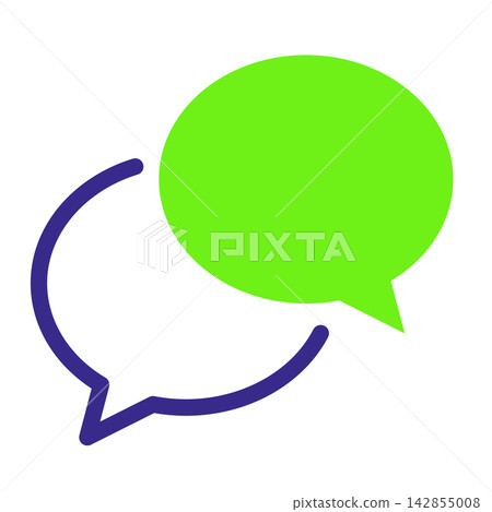 Speech bubbles line icon vector isolated Speech bubbles line icon vector isolated 142855008