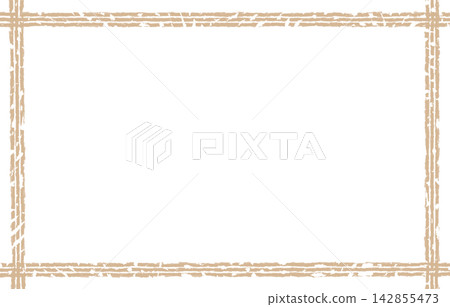 Retro square frame with faded, hand-drawn lines, beige. Retro square frame with faded, hand-drawn lines, beige. 142855473