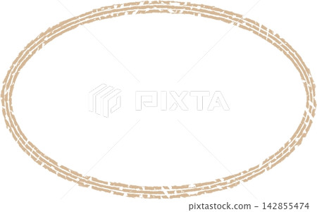 Retro circular frame with faded, hand-drawn lines, beige. Retro circular frame with faded, hand-drawn lines, beige. 142855474
