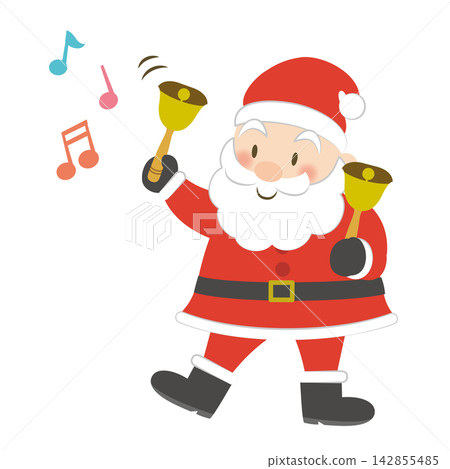 Santa Claus playing handbells (with main line) Santa Claus playing handbells (with main line) 142855485