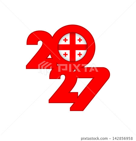 2027 banner with Georgia flag inside. 142856958