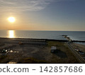 The sea illuminated by the setting sun in Choshi 142857686