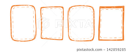 Text box doodle frame set with stitched border. Dashed line decoration. Hand drawn doodle rectangle frames. Simple and elegant outlines featuring wavy, curly, and dashed lines. Text box doodle frame set with stitched border. Dashed line decoration. Hand drawn doodle rectangle frames. Simple and elegant outlines featuring wavy, curly, and dashed lines. 142859285