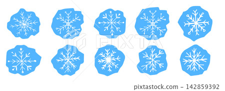Snowflake crayon doodle, paper pieces cutout. Scribble retro y2k hand drawn winter decoration. Set torn paper effects, perfect for cute winter illustrations and Christmas craft projects. Snowflake crayon doodle, paper pieces cutout. Scribble retro y2k hand drawn winter decoration. Set torn paper effects, perfect for cute winter illustrations and Christmas craft projects. 142859392