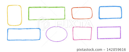 Text box doodle frame set with stitched border. Dashed line decoration. Hand drawn doodle rectangle frames. Simple and elegant outlines featuring wavy, curly, and dashed lines. Text box doodle frame set with stitched border. Dashed line decoration. Hand drawn doodle rectangle frames. Simple and elegant outlines featuring wavy, curly, and dashed lines. 142859616