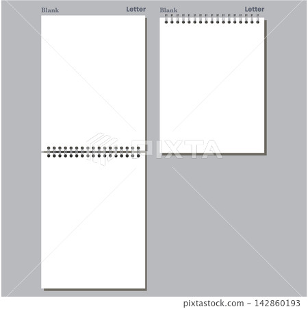 Unlined Spiral Notebook Page Proportional Sheet Pair White Blank Paper Silver Coil Printable Stationery Vector Artwork Unlined Spiral Notebook Page Proportional Sheet Pair White Blank Paper Silver Coil Printable Stationery Vector Artwork 142860193