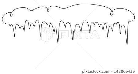 Christmas icicles border. Vector winter holiday illustration Christmas icicles border. Vector winter holiday illustration 142860439