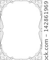 Decorative frame. Art Nouveau style. (A4 size) Decorative frame. Art Nouveau style. (A4 size) 142861969
