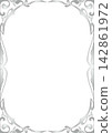 Silver gradient decorative frame. Art Nouveau style. (A4 size) Silver gradient decorative frame. Art Nouveau style. (A4 size) 142861972