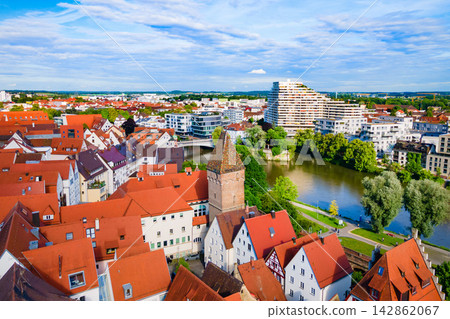 Ulm city aerial panoramic view, Germany Ulm city aerial panoramic view, Germany 142862067