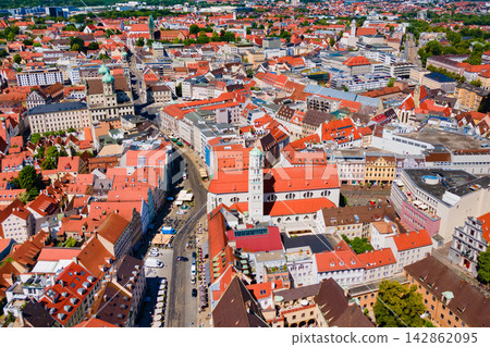Augsburg old town aerial panoramic view Augsburg old town aerial panoramic view 142862095