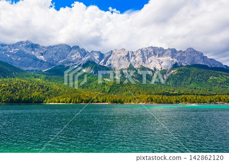 Eibsee lake in Bavaria, Germany Eibsee lake in Bavaria, Germany 142862120
