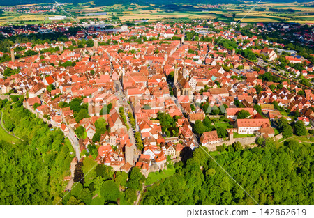 Rothenburg ob der Tauber aerial view Rothenburg ob der Tauber aerial view 142862619
