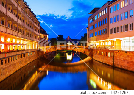 Fleisch Bridge or Fleischbrucke in Nuremberg Fleisch Bridge or Fleischbrucke in Nuremberg 142862623