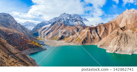 Seven Lakes in Fann mountains in Tajikistan Seven Lakes in Fann mountains in Tajikistan 142862741