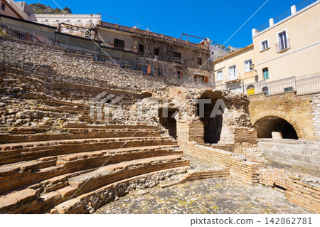 Odeon Roman theatre is an ancient theater in Taormina Odeon Roman theatre is an ancient theater in Taormina 142862781