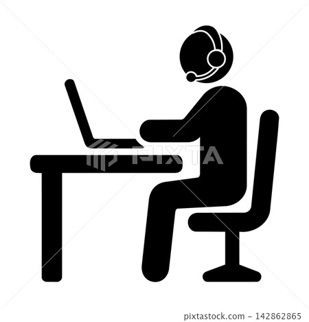 pictogram for remote work (working online) pictogram for remote work (working online) 142862865
